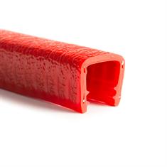 Profilé bord de tôle rouge 8-10mm LxH= 17x15mm (L=50m)