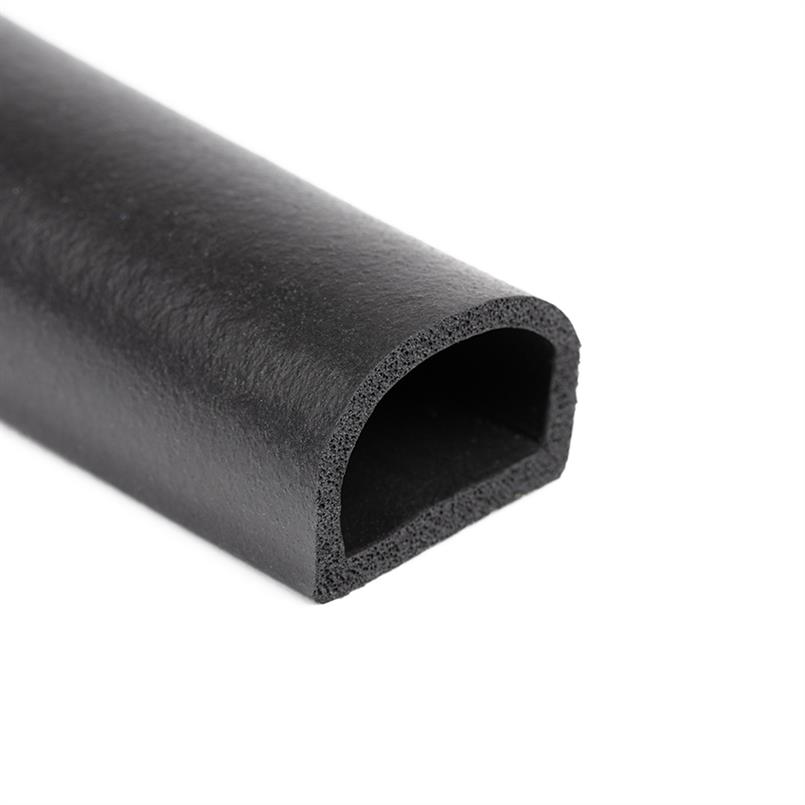 Joint caoutchouc adhésif gris Profilé D LxH=12x10mm (rouleau 50 m)