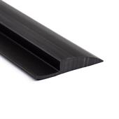 Profilé de finition PVC flexible noir LxH=63x9,5mm (L=25m)