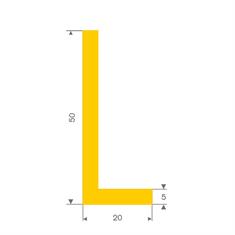 Profilé en L jaune LxH=25x25mm caoutchouc compact (L=25m)