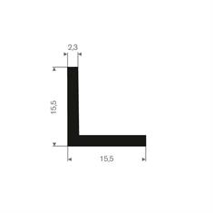 Profilé en L LxH=15x15mm caoutchouc compact (L=50m)