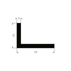 Profilé en L LxH=18x12mm caoutchouc compact (L=200m)