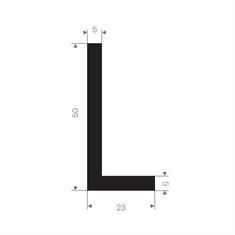 Profilé en L LxH=23x50mm caoutchouc compact (L=50m)