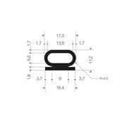 Profile en silicone rouge LxH=17,3x11,2mm (L=50m)