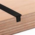 Profilé en T noir LxH=12 x10,8mm antidérapant pour escalier