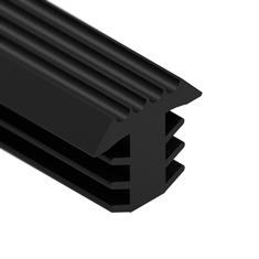 Profilé en T noir LxH=12 x10,8mm antidérapant pour escalier
