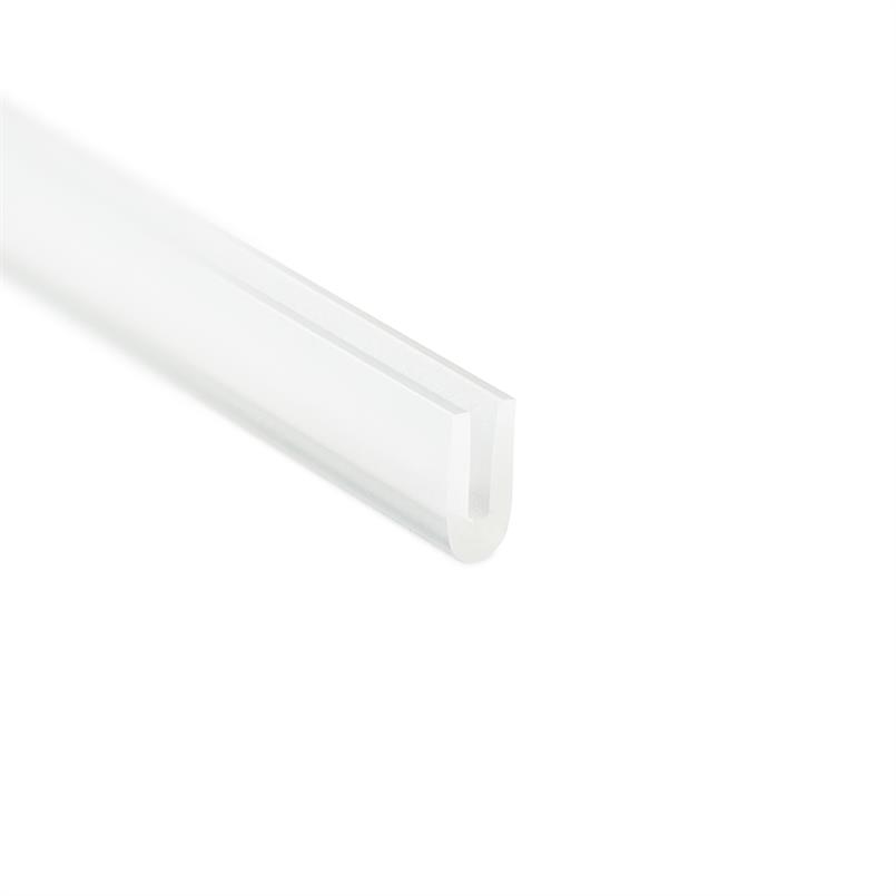 Profilé en U silicone transparent LxH=4x10mm (L=150m)