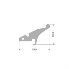 Profilé gris caoutchouc compact LxH=58,9x39,3mm (L=25m)