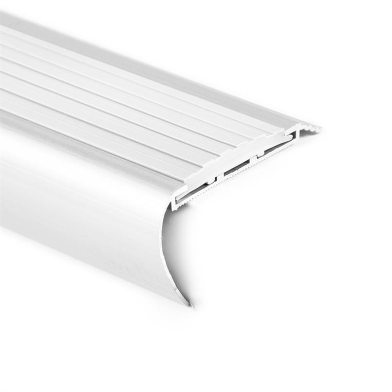 Profilé nez de marche aluminium blanc LxLxH=1500x65x35mm
