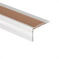 Profilé nez de marche aluminium brun LxLxH=1500x45x25mm
