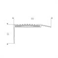 Profilé nez de marche aluminium brun LxLxH=1500x55x31mm