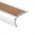 Profilé nez de marche aluminium brun LxLxH=1500x65x35mm