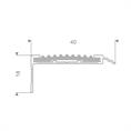 Profilé nez de marche aluminium vert LxLxH=1500x40x18mm