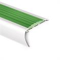 Profilé nez de marche aluminium vert LxLxH=1500x65x35mm