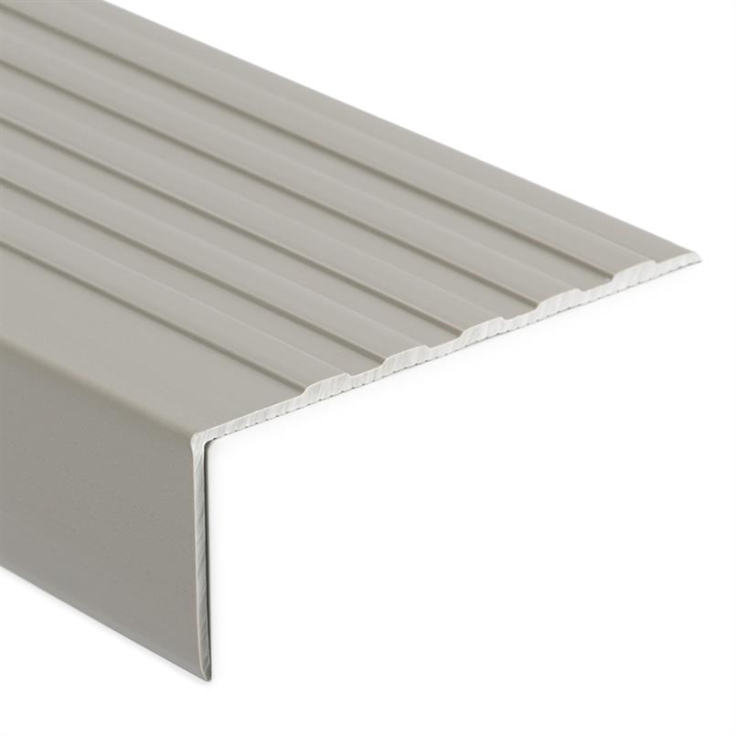 Profilé nez de marche antidérapant gris LxLxH=1500x100x40mm