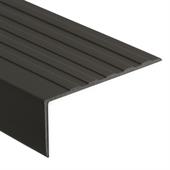 Profilé nez de marche antidérapant noir LxLxH=1500x100x40mm