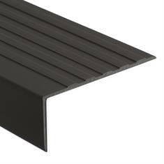 Profilé nez de marche antidérapant noir LxLxH=1500x100x40mm