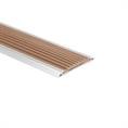 Profilé nez de marche pvc brun LxLxH=1500x42x3,8mm