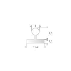 Profile P en silicone transparent LxH 11,4x10mm (L=100m)