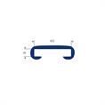 Profilé rampe d'escalier bleu LxH=40x8mm (L=25m)