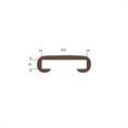 Profilé rampe d'escalier marron LxH=40x8mm (L=25m)