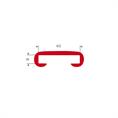 Profilé rampe d'escalier rouge LxH=40x8mm (L=25m)