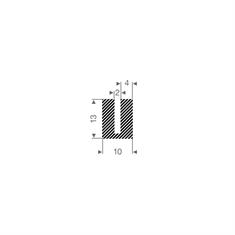 Profilé U mousse caoutchouc 2mm LxH=10x13mm (L=50m)