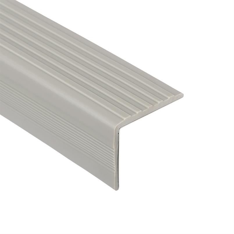 Protecteur de bord d'escalier pvc gris LxLxH=1500x50x45mm