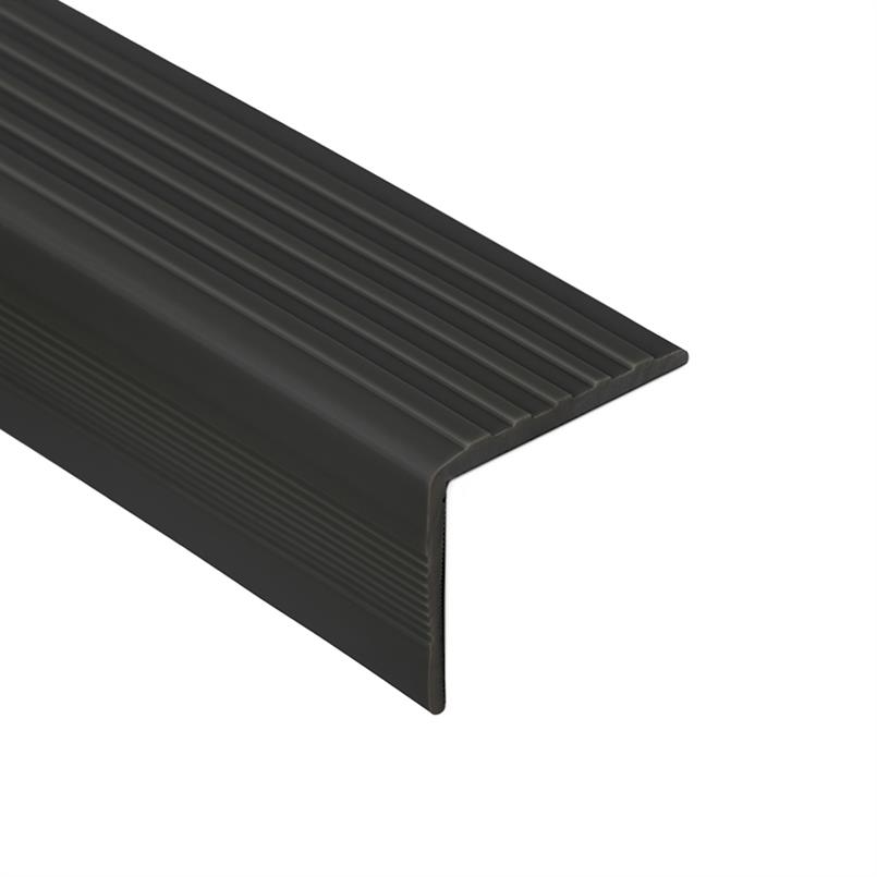 Protecteur de bord d'escalier pvc noir LxLxH=1500x50x45mm