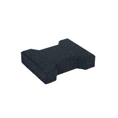 Rubber klinkers zwart 20x16,5x4,3cm (10 stuks)