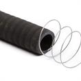 Siliconen slang m/stalen spiraal mat zwart 32mm L=1000mm