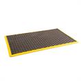 Tapis anti-fatigue 900x600mm noir/jaune