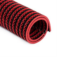 Tapis antidérapant PVC noir/rouge petit 200x120cm