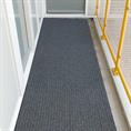 Tapis d'entrée brosse motif rayure gris 12,5mm (LxL=20x1m)
