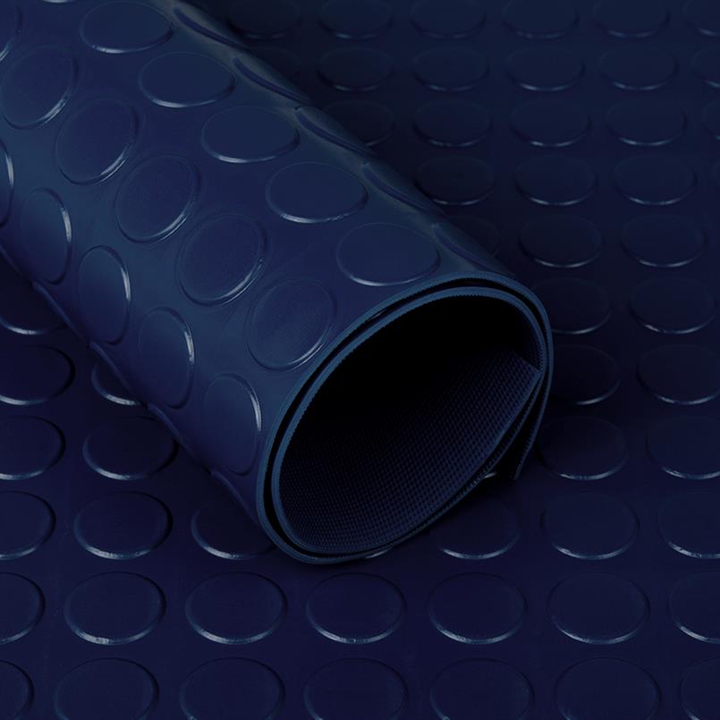 Tapis pastilles bleu foncé 3mm (LxL= 10x1,2m)