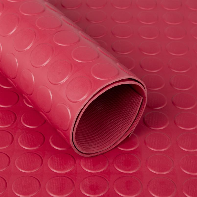 Tapis pastilles rouge 3mm (LxL= 10x1,2m)