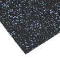 Tapis sportif fitness noir/blue 8mm (LxL=15x1,25m)