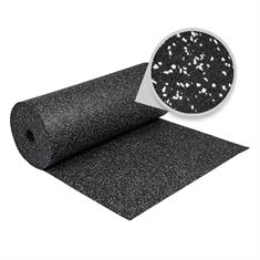 Tapis sportif fitness noir/gris 6mm (LxL=20x1,25m)