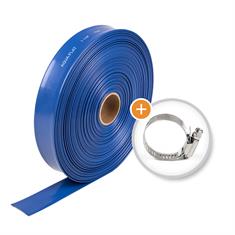 Tuyau PVC (bleu) plat de refoulement DN 40 de 25M avec raccords