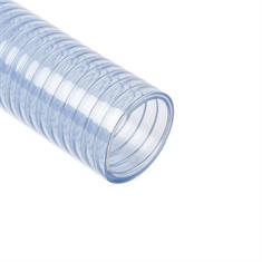 Tuyau d'aspiration FDA transparent DN=60mm avec spirale en acier (L=50m)