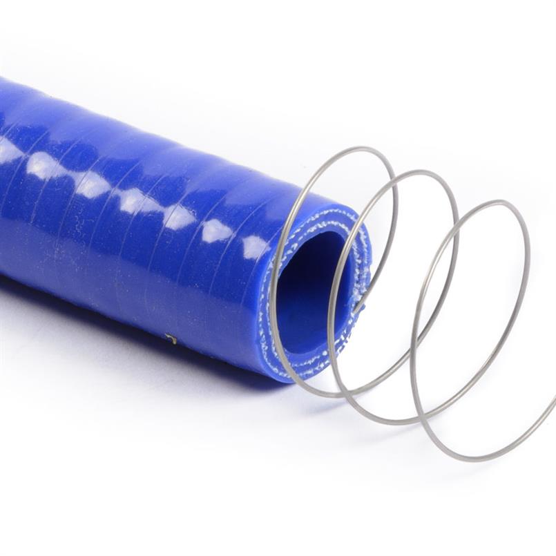 Tuyau silicone avec spirale bleu D=25mm L=1500mm