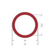 Tuyau silicone rouge; D= 23,5mm, L=30mm (L=10m)